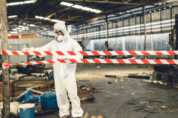 Professional Sewage Cleanup technician working in Clermont, GA